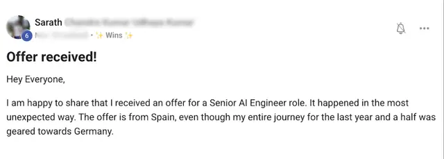 Photo testimonial from Sarah