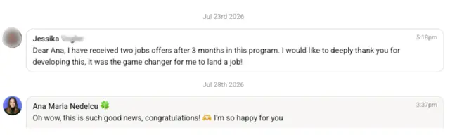 Photo testimonial from Jessika