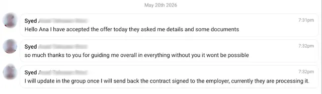 Photo testimonial from Syed