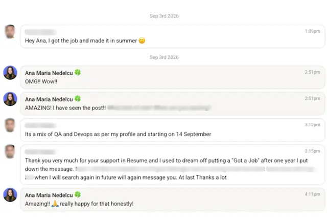 QA & DevOps role in Germany, started 14 September 2026