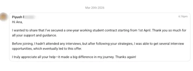 Photo testimonial from Piyush