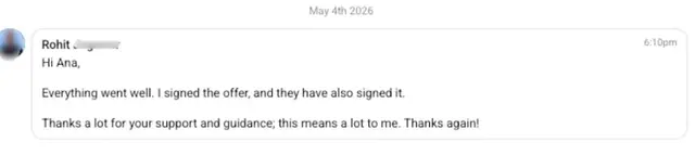 Photo testimonial from Rohit