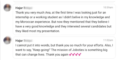 Photo testimonial from Hajar
